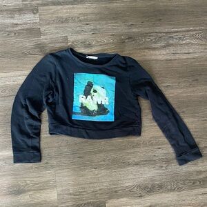 Black Panda Graphic Sweatshirt